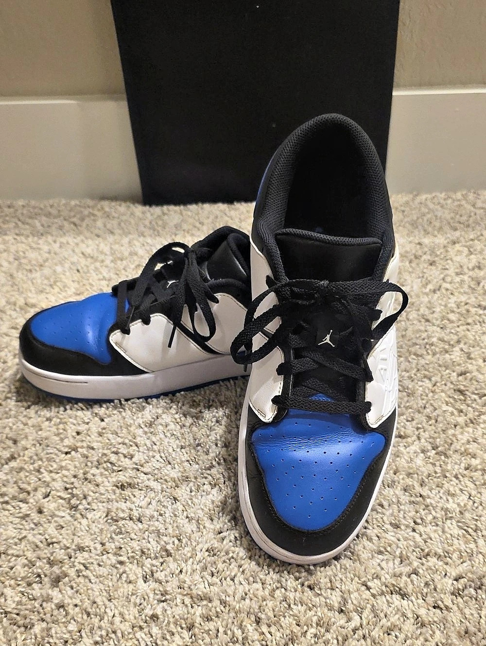 Jordan Nu Retro 1 Low "Sport Royal" Sneakers Blue & Black US 14